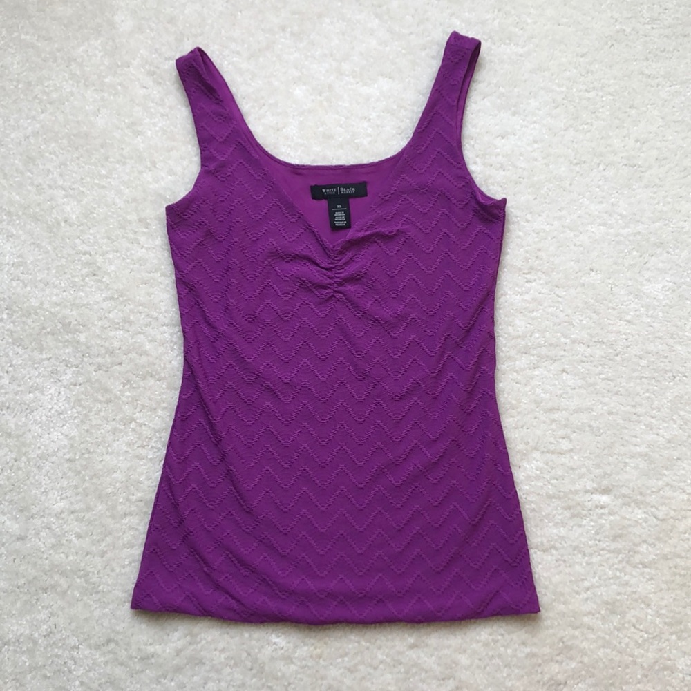 White House black market textured tank top